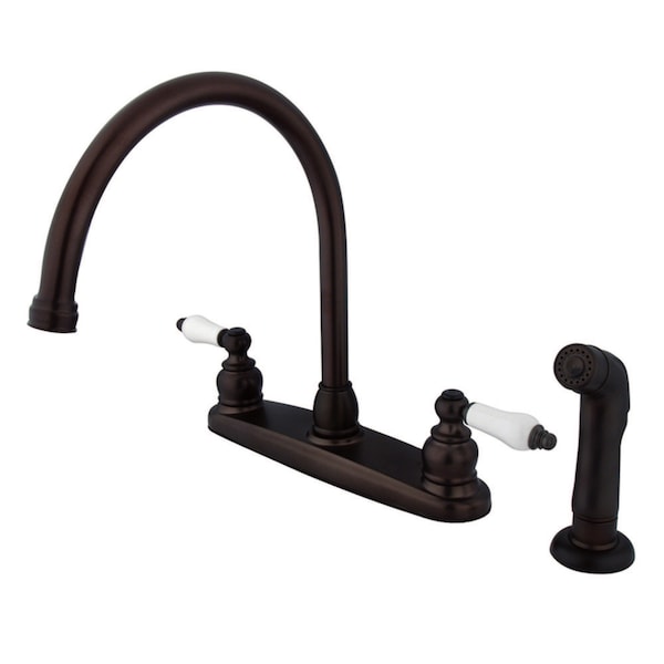 Vintage Centerset Kitchen Faucet, Oil Rubbed Bronze